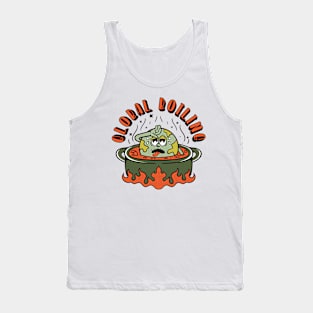 earth   boiling  cartoon t shirt Tank Top